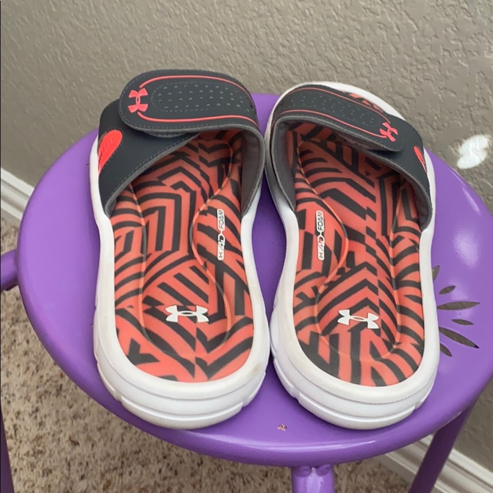 Orange and Gray Under Armor Sliders